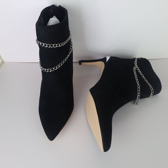 BCBGeneration Womens Midlan Suede Zipper Ankle Boots Black 10 Medium (B M)- 0054 - Picture 9 of 16